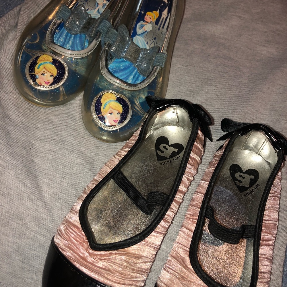 Stride ride shoes and Cinderella shoes